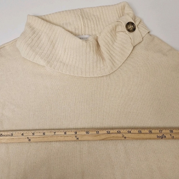 Design History Pure Cashmere Cowl Neck Tunic Sweater Womens L Cream - Picture 6 of 7